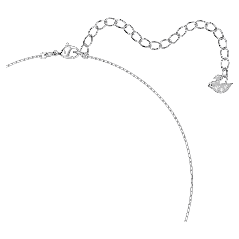 swarovski una necklace  clover  blue  rhodium plated