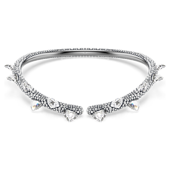 swarovski sublima choker  white  ruthenium plated