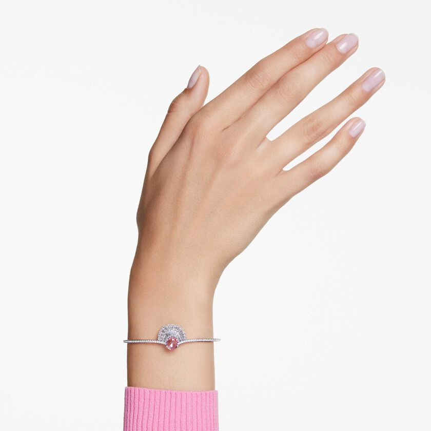 swarovski idyllia bangle  shell  pink  rhodium plated