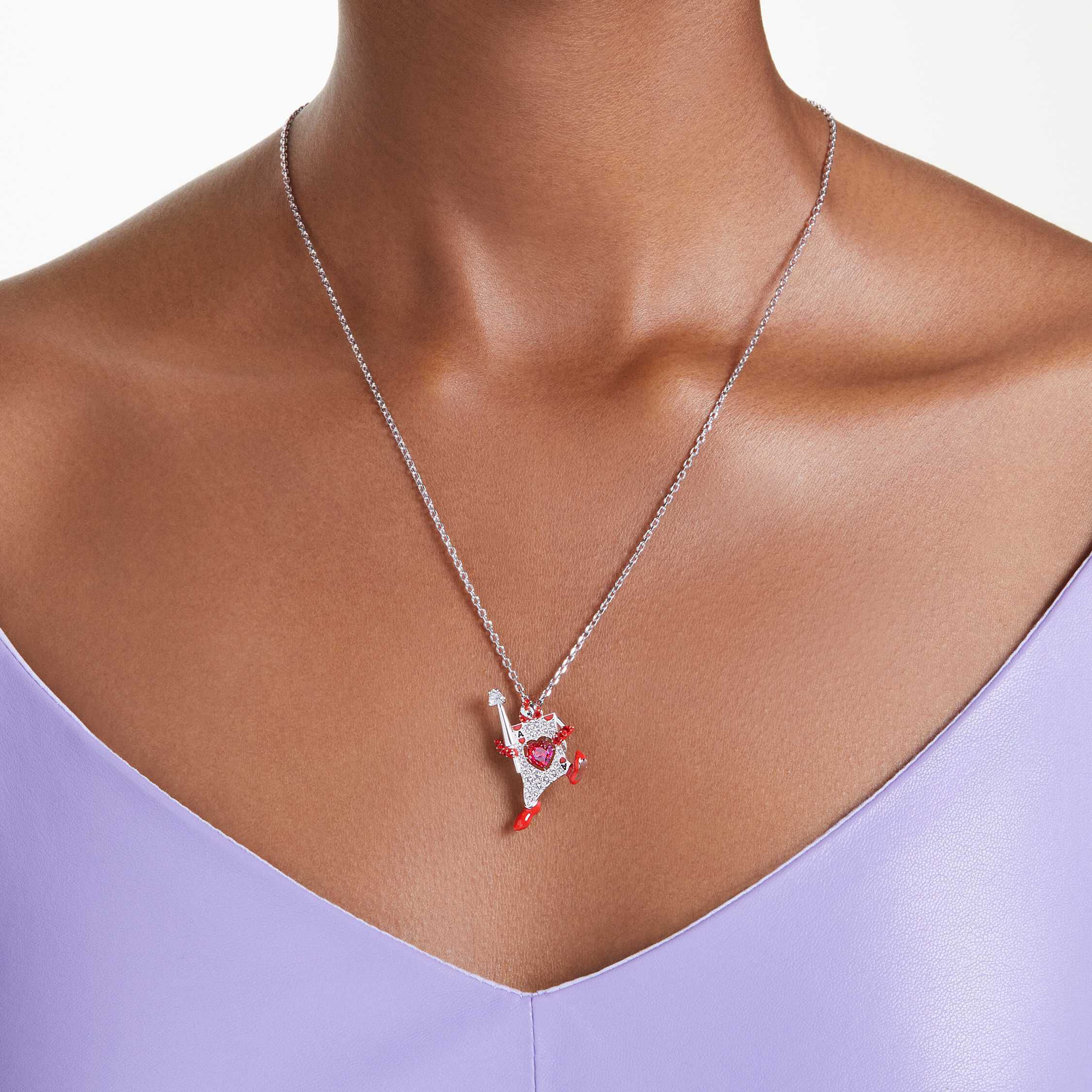 Buy Swarovski Alice in Wonderland pendant Playing card Red