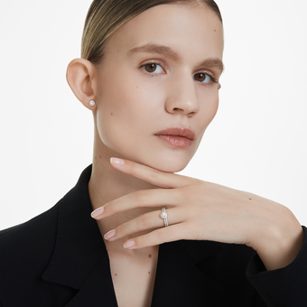 swarovski eternity stud earrings  laboratory grown diamonds 0 45 ct tw  sterling silver