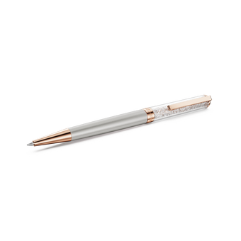 swarovski crystalline ballpoint pen  gray  gray lacquered  rose gold tone plated