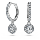 swarovski eternity drop earrings laboratory grown diamonds 1 1 ct tw 18k white gold
