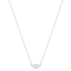 Attract Trilogy Necklace, White, Rhodium Plating