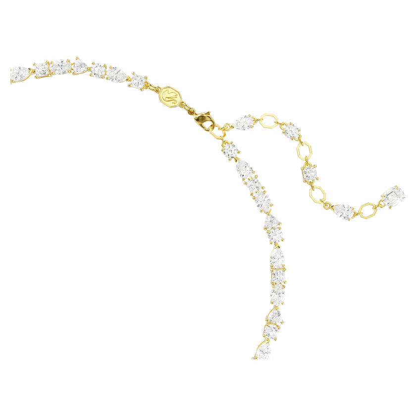 swarovski mesmera necklace  mixed cuts  white  18k gold finish