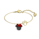 Minnie Bracelet, Black, Gold-tone plated