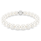 swarovski matrix bracelet  crystal pearl  white  rhodium plated