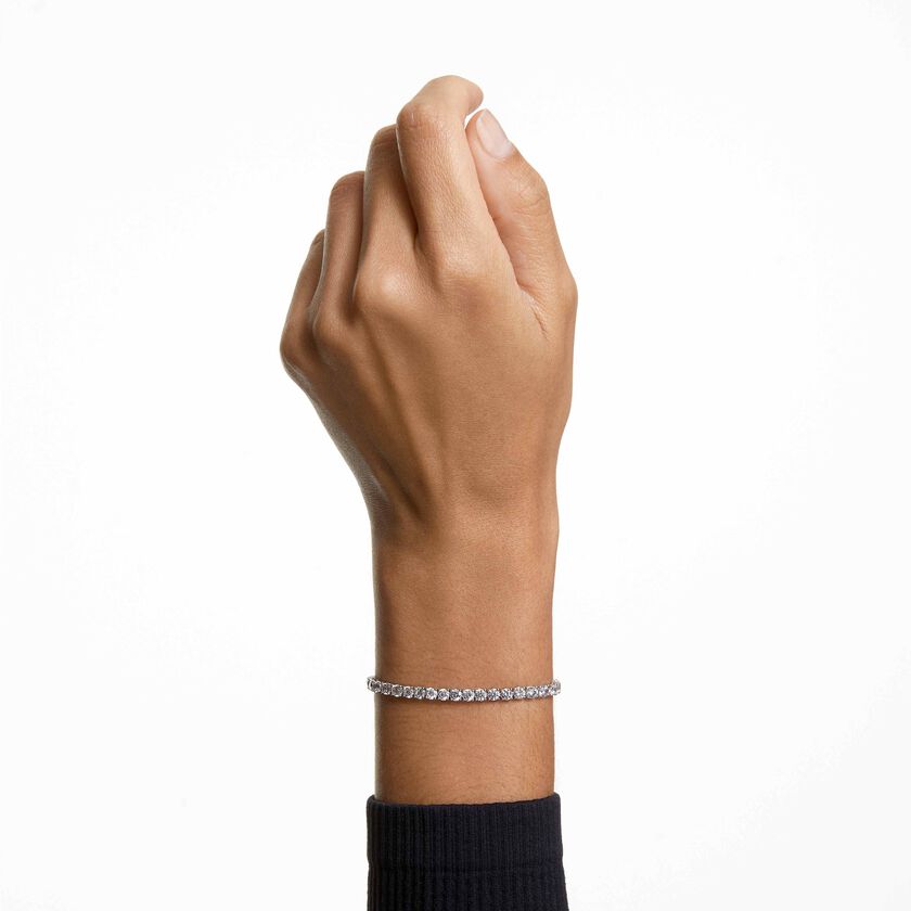 swarovski tennis deluxe bracelet  white  rhodium plated
