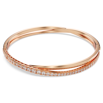 swarovski hyperbola bracelet white rose gold tone plated
