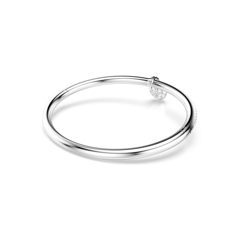 swarovski idyllia bangle  mixed cuts  heart  pink  mixed metal finish