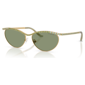 swarovski sunglasses  cat eye shape  sk7046  green