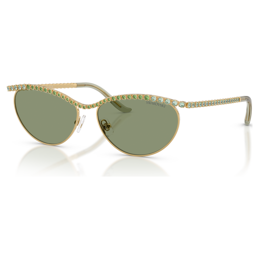 swarovski sunglasses  cat eye shape  sk7046  green