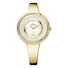 Crystalline Bracelet Watch, Gold Tone