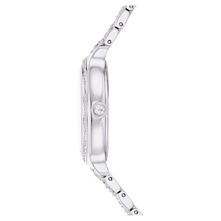 swarovski imber watch  swiss made  metal bracelet  silver tone  stainless steel