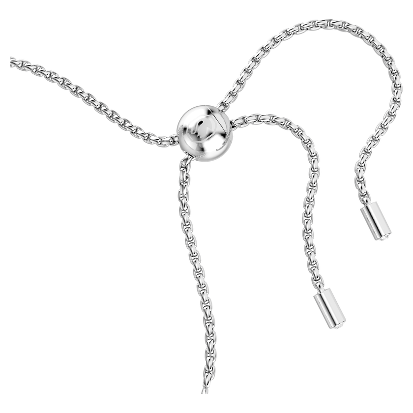 swarovski matrix tennis bracelet  mixed round cuts  white  rhodium plated