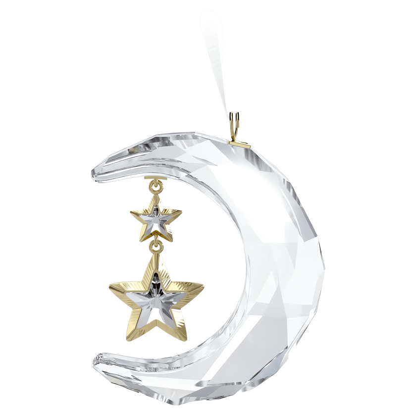 swarovski holiday magic moon ornament