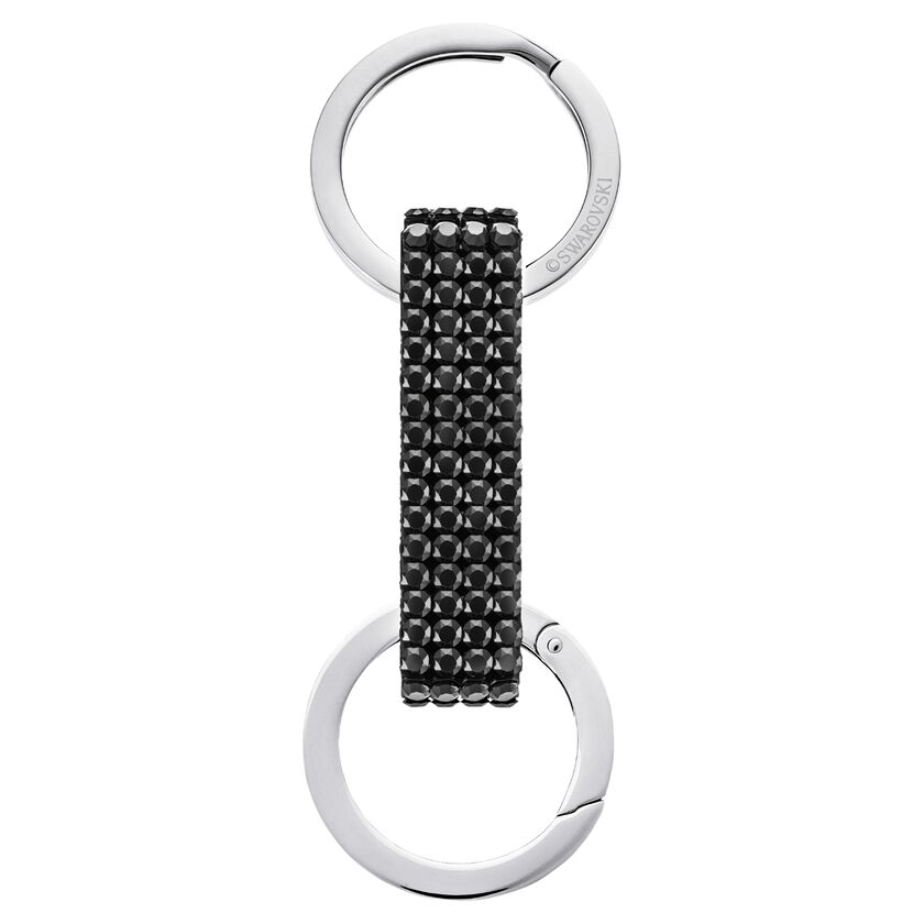Alice Key Ring, Black, Stainless steel