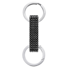 Alice Key Ring, Black, Stainless steel