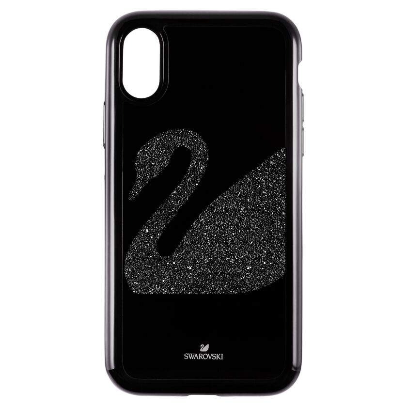 Swan Fabric Smartphone case with integrated Bumper, iPhone® X/XS, Black