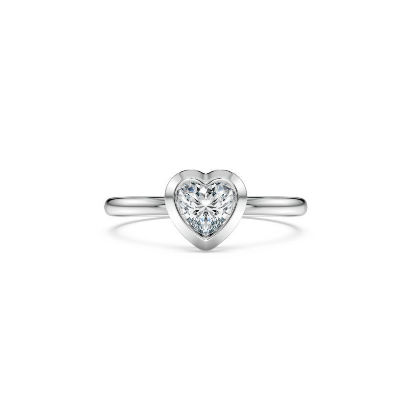 swarovski eternity solitaire ring  lab grown diamonds 0 5 ct tw  heart shape  sterling silver