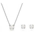 swarovski stilla set round cut white rhodium plated
