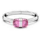 swarovski lucent bangle  magnetic  pink  stainless steel