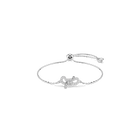 swarovski lifelong bracelet  pav   bow  white  rhodium plated