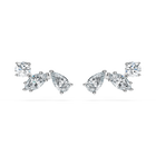 swarovski galaxy stud earrings  lab grown diamonds 0 5 ct tw  round shape  sterling silver