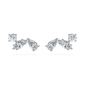 swarovski galaxy stud earrings  lab grown diamonds 0 5 ct tw  round shape  sterling silver