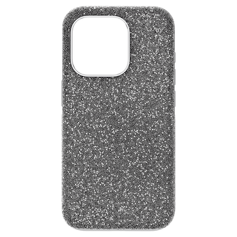 swarovski high smartphone case iphone 15 pro silver tone