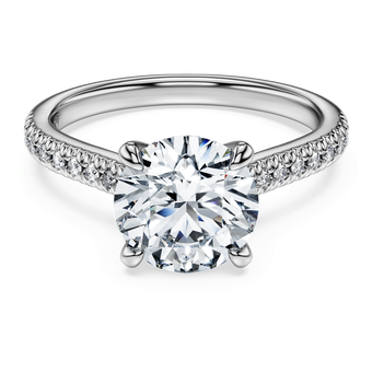 swarovski eternity solitaire ring  laboratory grown diamonds 2 2 ct tw  round cut  18k white gold