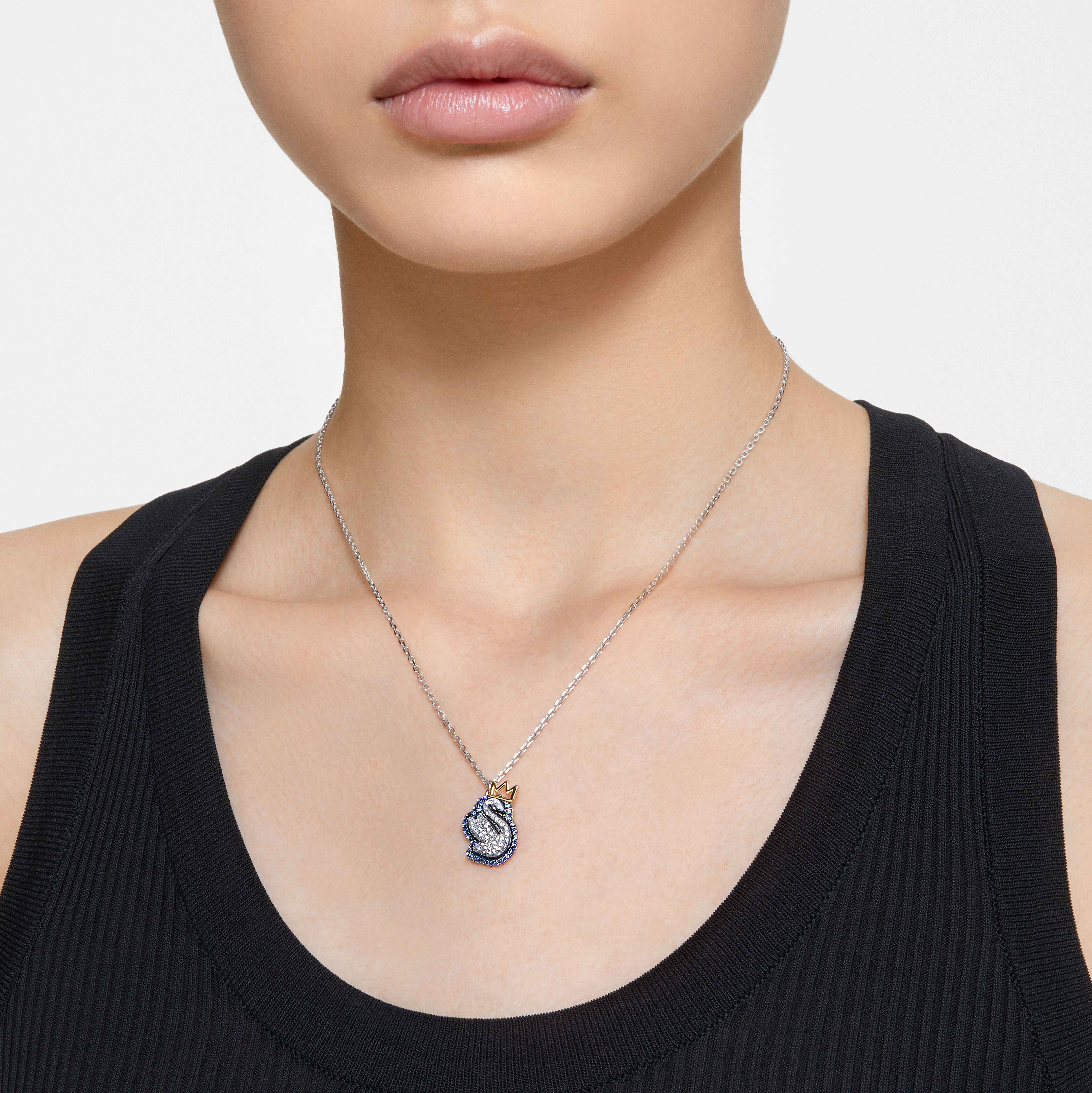 Swarovski blue swan necklace online