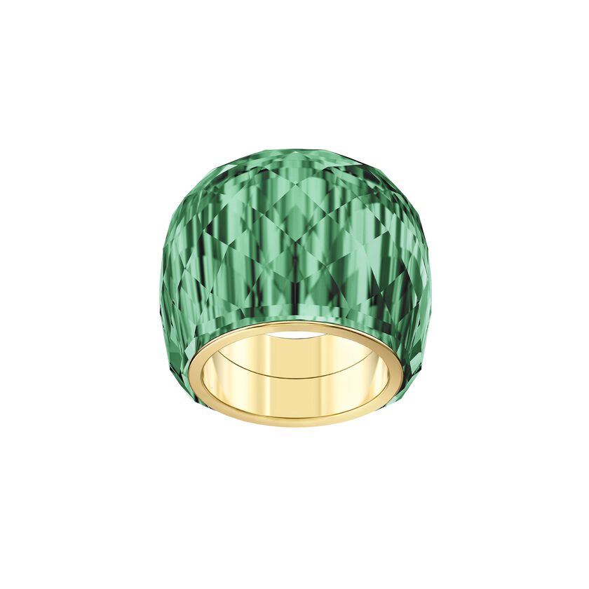 Nirvana Ring, Green, Gold-tone PVD