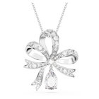 swarovski hyperbola pendant bow large white rhodium plated