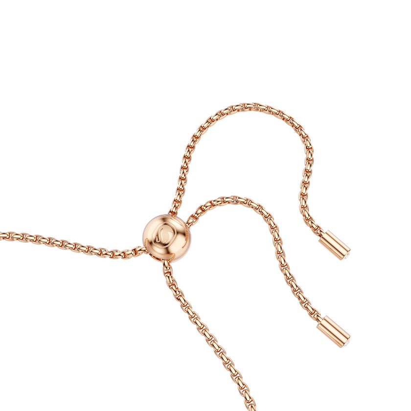 swarovski matrix bracelet  round cut  white  18k rose gold finish