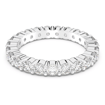 swarovski matrix vittore ring round cut white rhodium plated