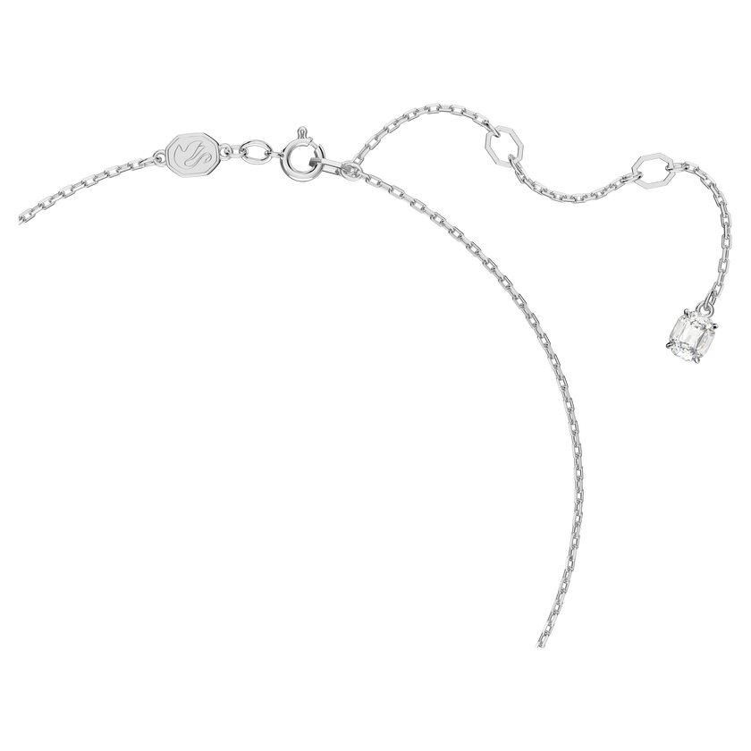 swarovski stilla pendant  round cut  white  rhodium plated