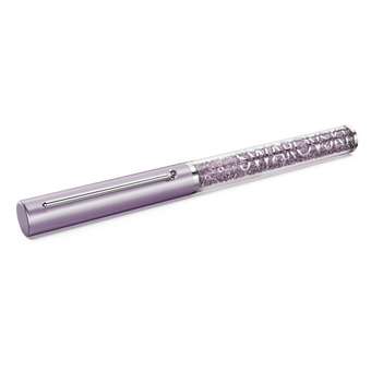 swarovski crystalline ballpoint pen  purple lacquered  chrome plated