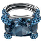 Make Cocktail Ring, Blue, Ruthenium plated