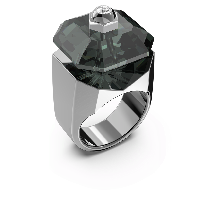 swarovski numina cocktail ring  black  ruthenium plated