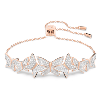 swarovski lilia bracelet butterfly white rose gold tone plated
