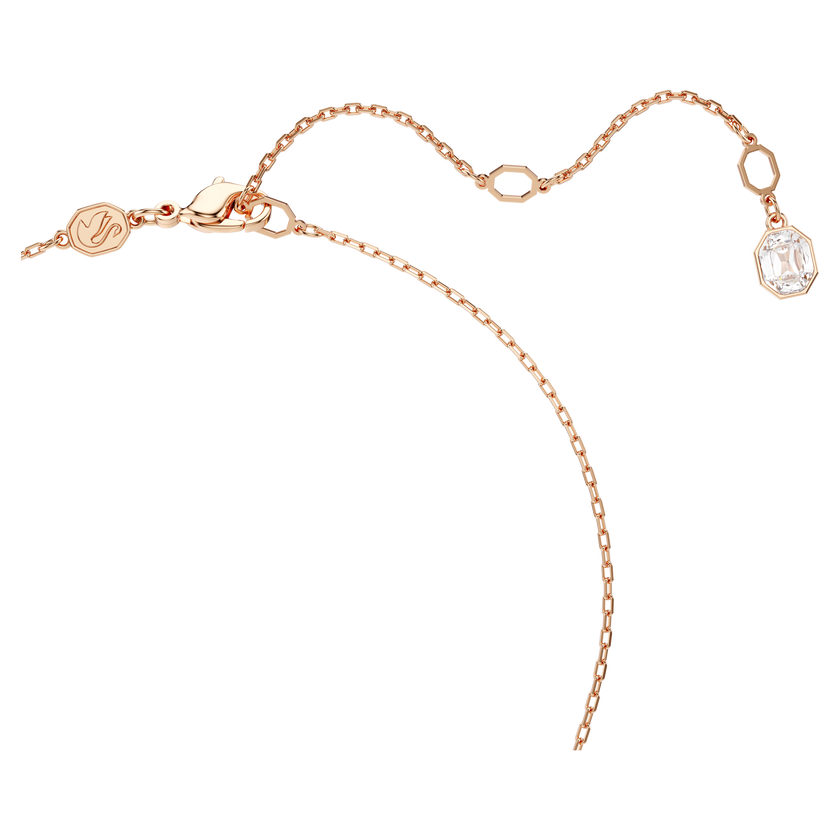 swarovski dextera pendant  round cut  white  rose gold tone plated