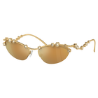swarovski sunglasses cat eye shape sku001 gold tone