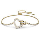 swarovski lovely bracelet heart white gold tone plated