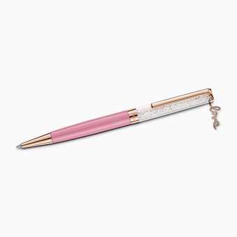 Crystal Shimmer Ballpoint Pen, Love, Pink, Rose-gold tone plated