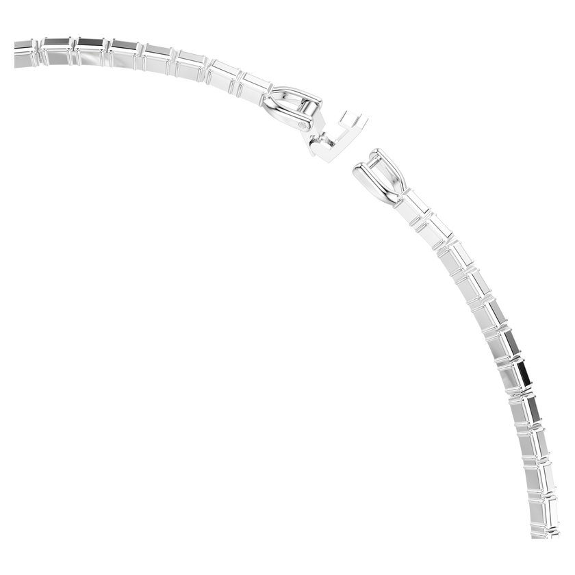 swarovski matrix necklace  baguette cut  white  rhodium plated