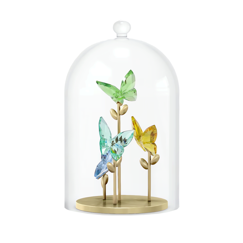 swarovski jungle beats butterfly bell jar