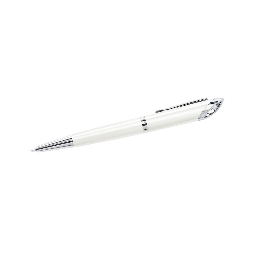 Crystal Starlight Agenda Ballpoint Pen, White