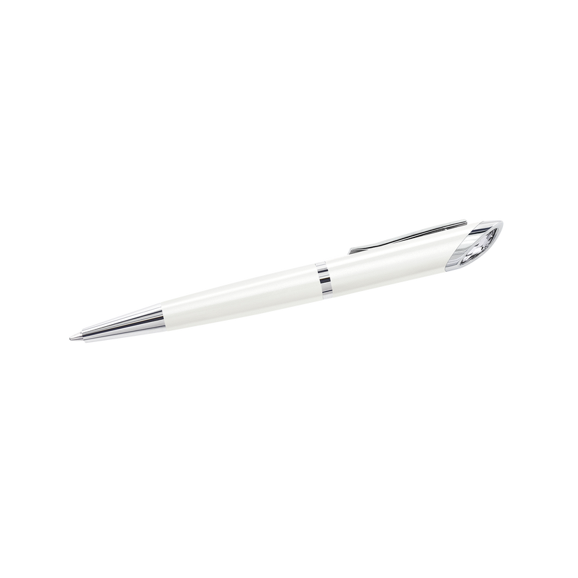 Crystal Starlight Agenda Ballpoint Pen, White