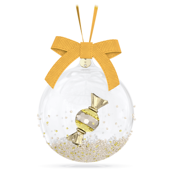 swarovski holiday cheers dulcis ball ornament yellow